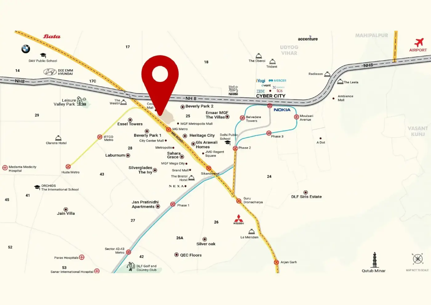 M3M Jewel location map