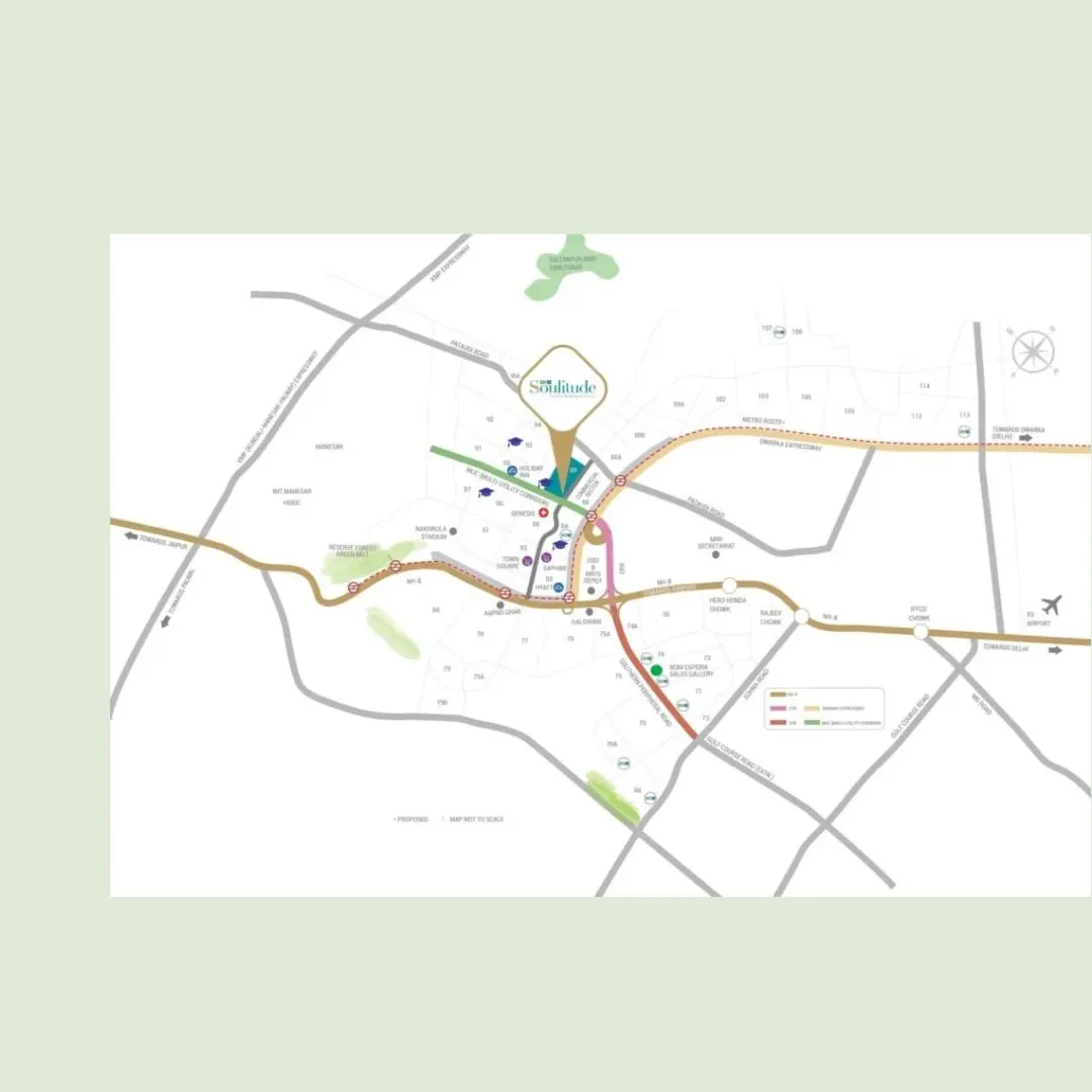 M3M Soulitude location map