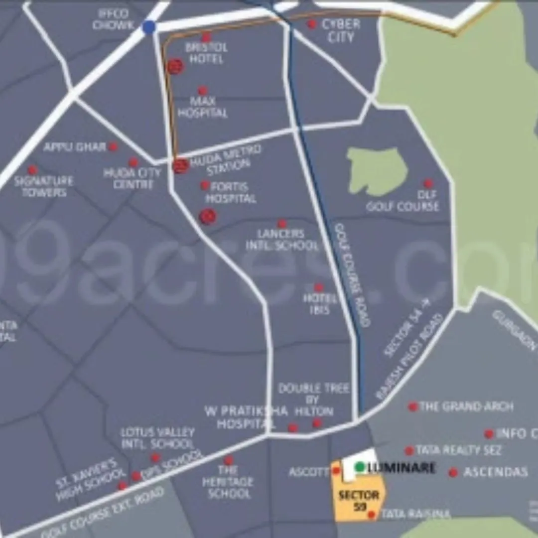 Mahindra Luminare 59 location map