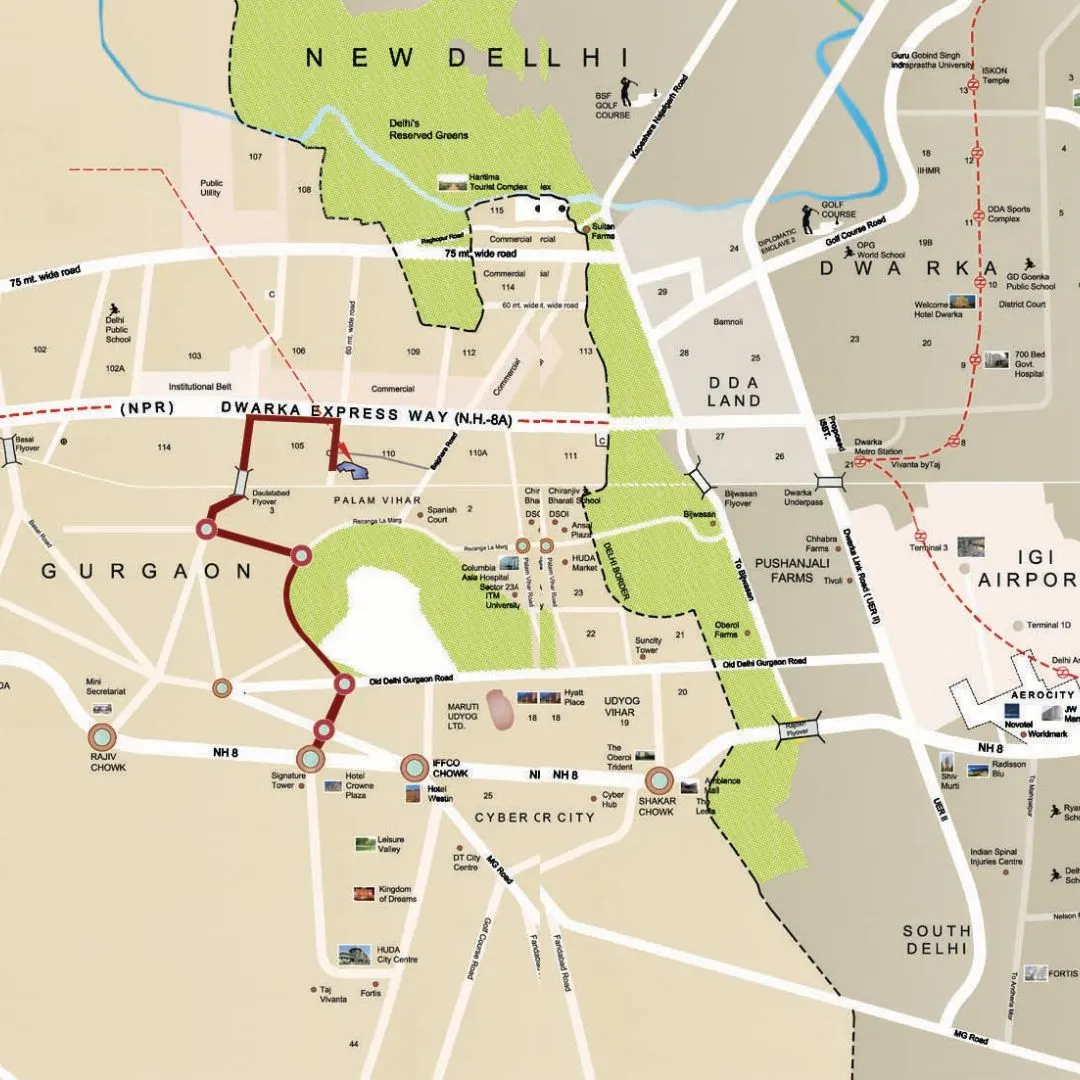 Millennium Diplomats Golf Link location map
