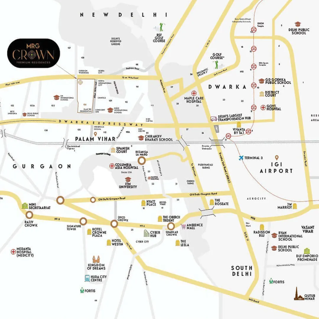 MRG Crown location map