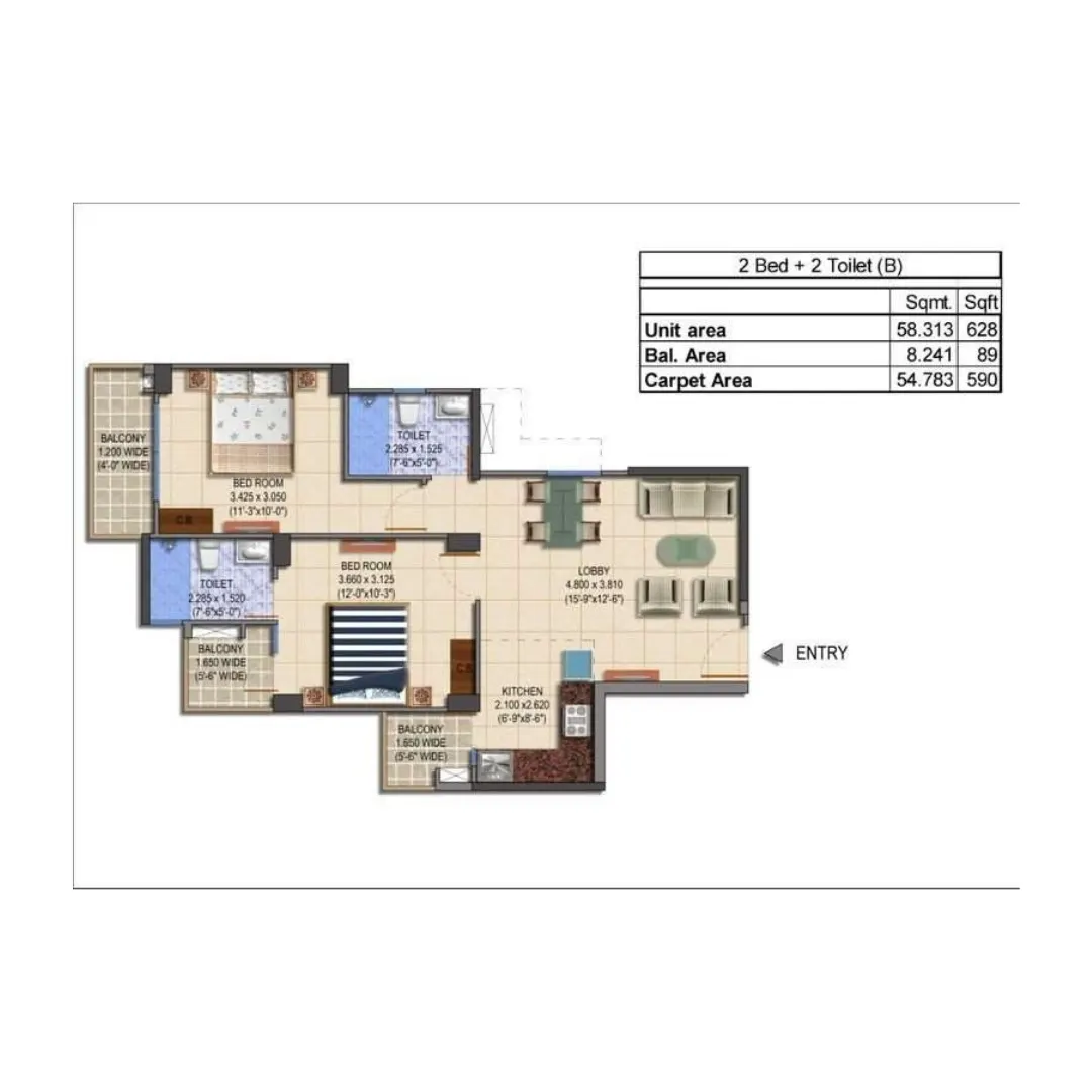 2BHK Type B