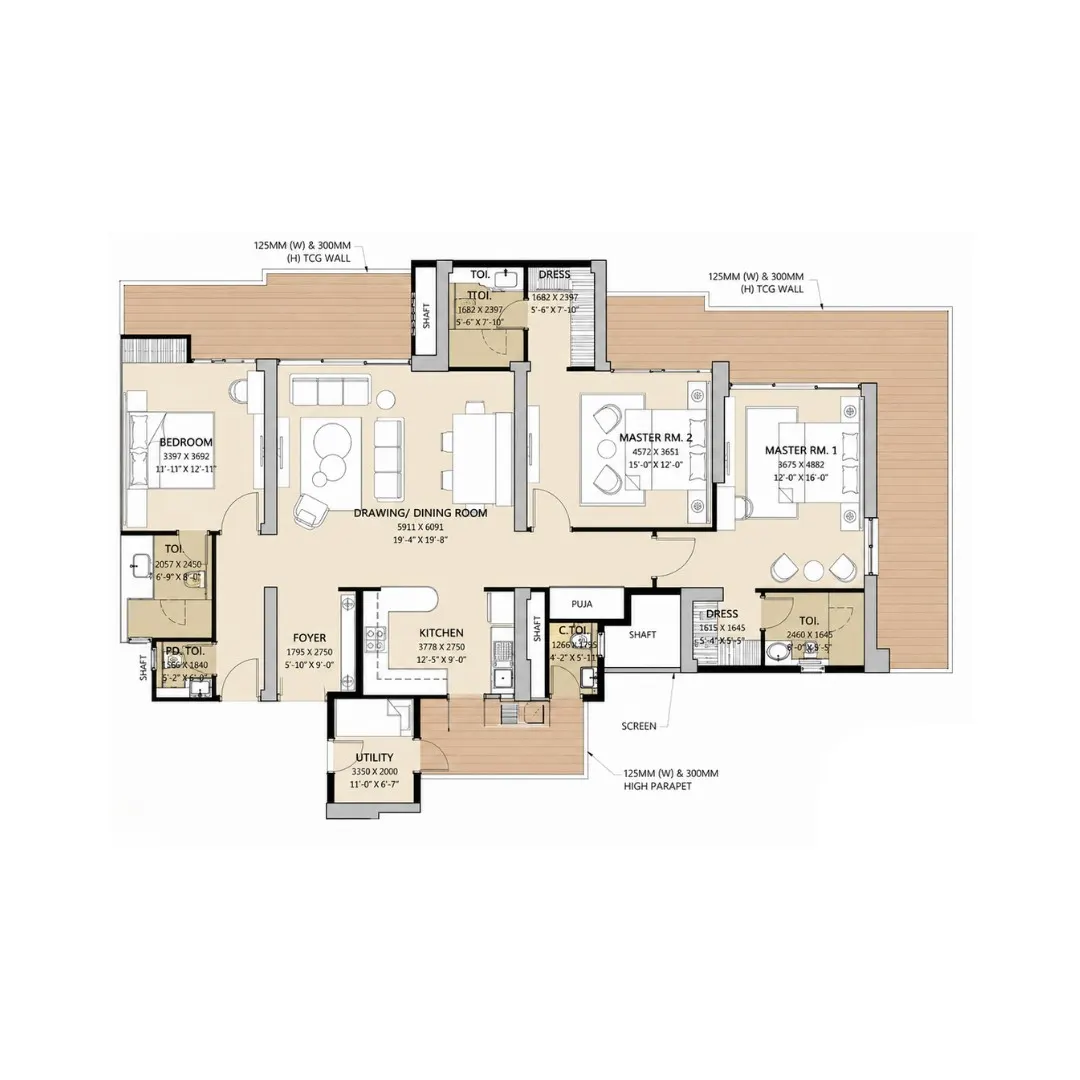 4BHK+Study