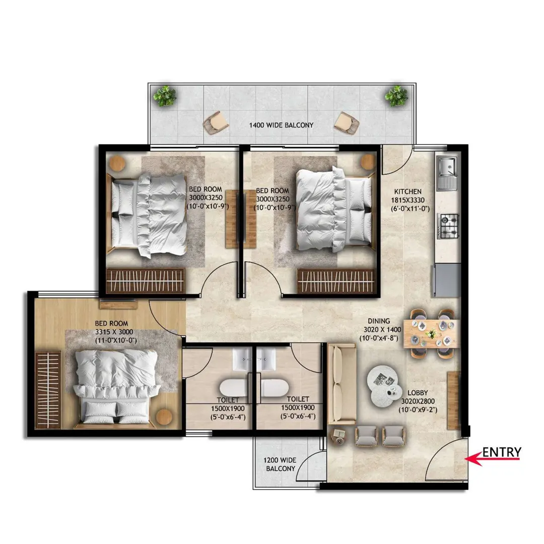 3 BHK
