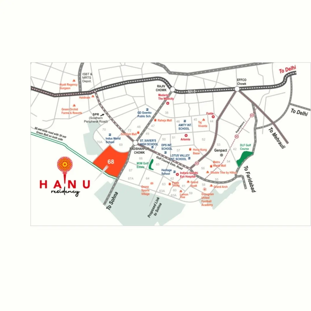 Pareena Hanu Residency location map