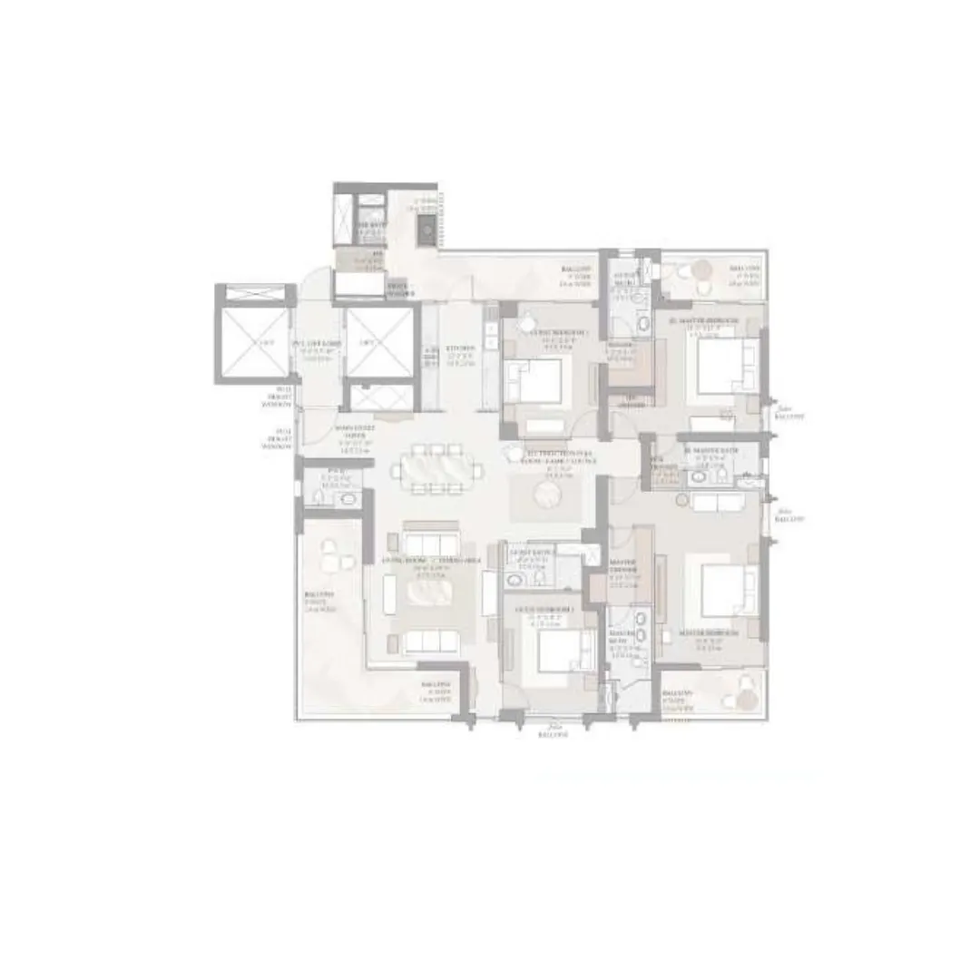 3 BHK + SR