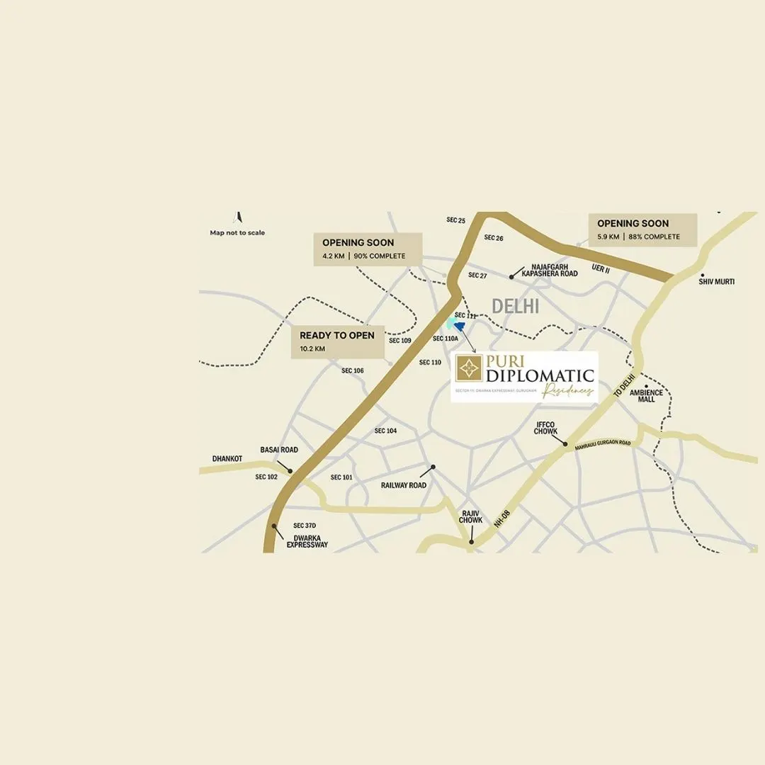 Puri Diplomtic Residences location map
