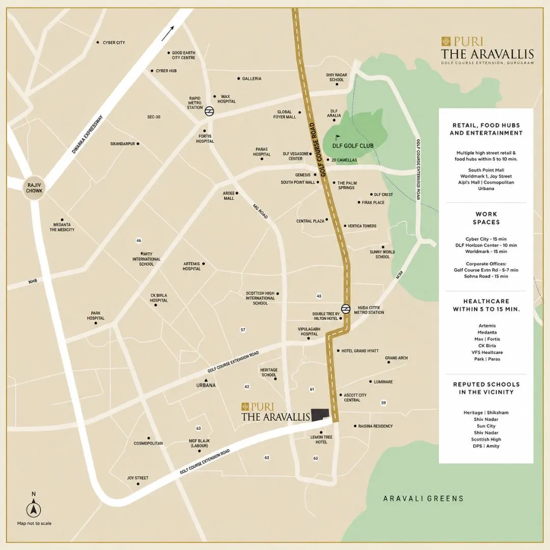 Puri The Aravallis location map