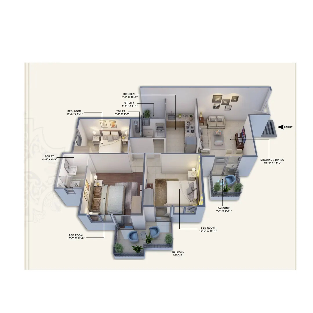 3BHK