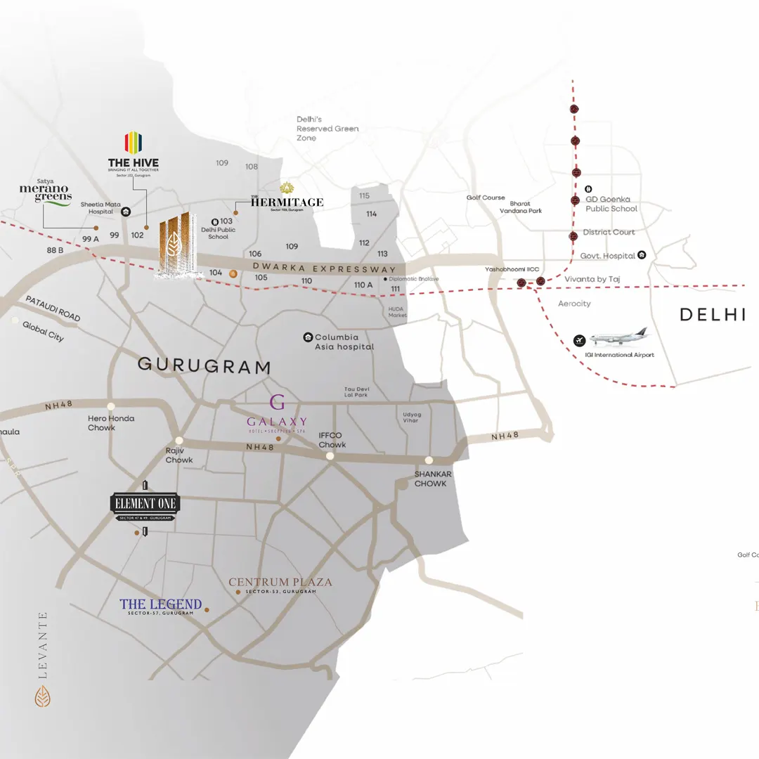 Satya Levante Residences location map