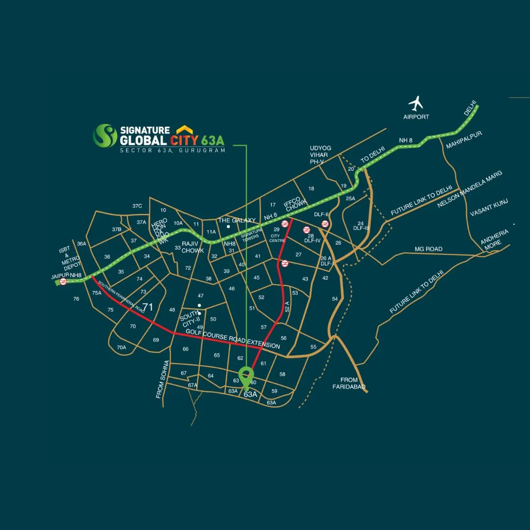 Signature Global City 63A location map