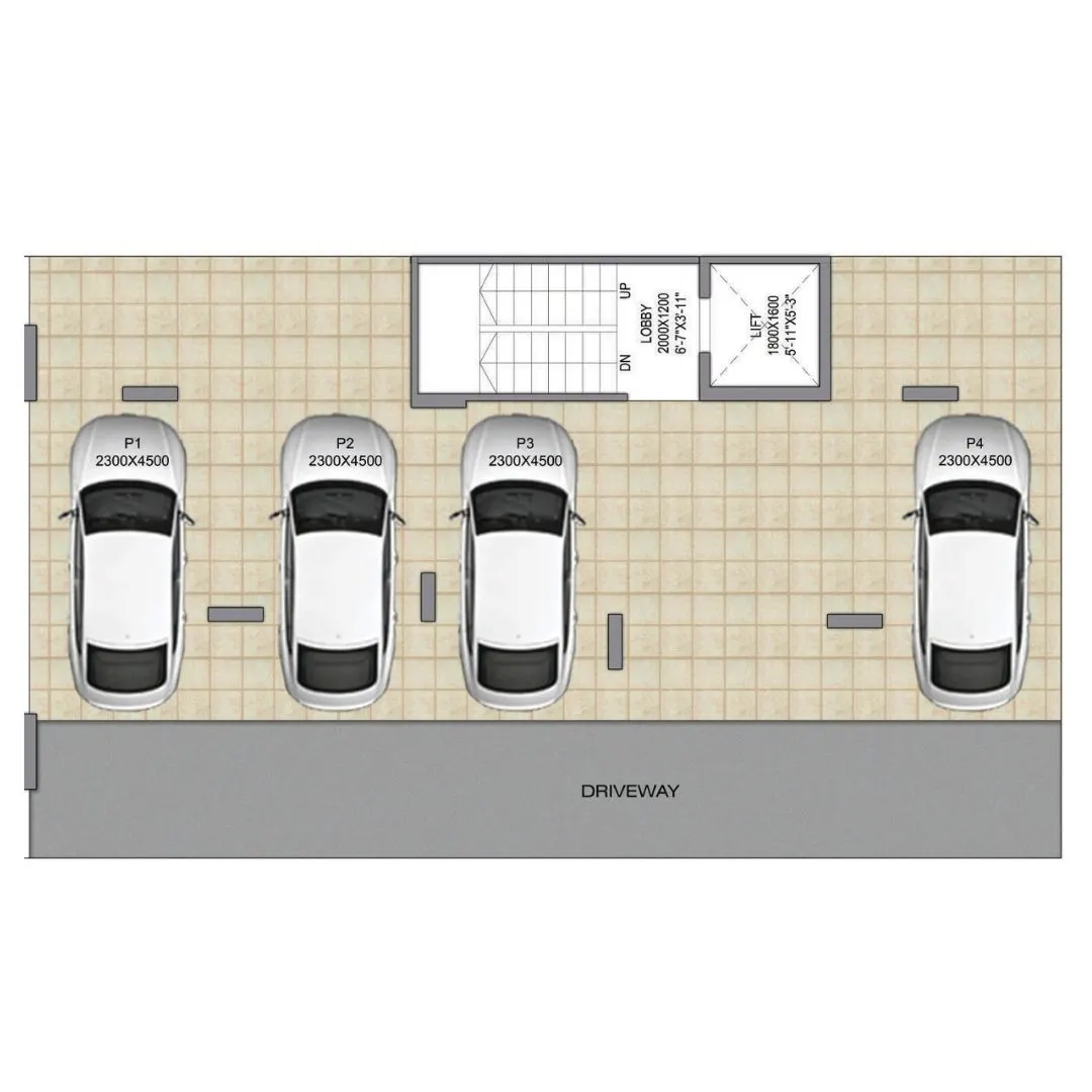 2BHK + 2TOILET