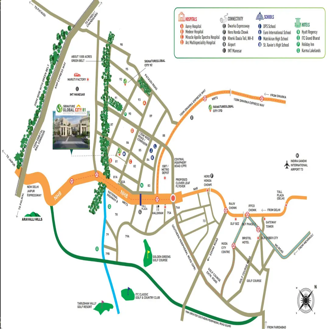 Signature Global City 81 location map