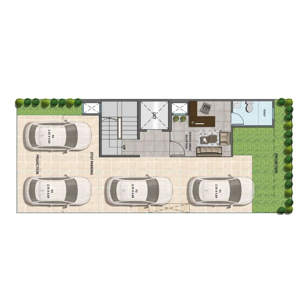 TYPE B – 3BHK + 3TOILET