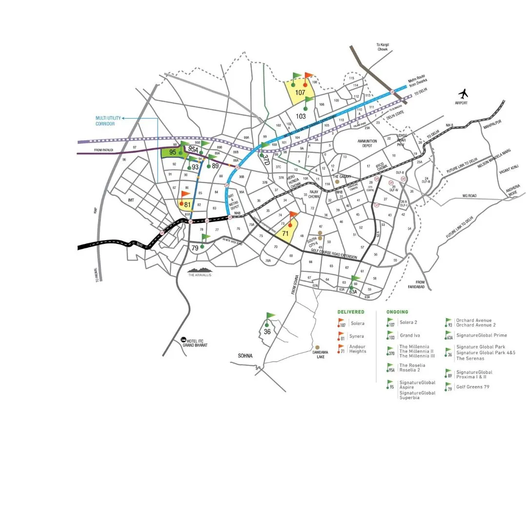 Signature Global City 92 location map