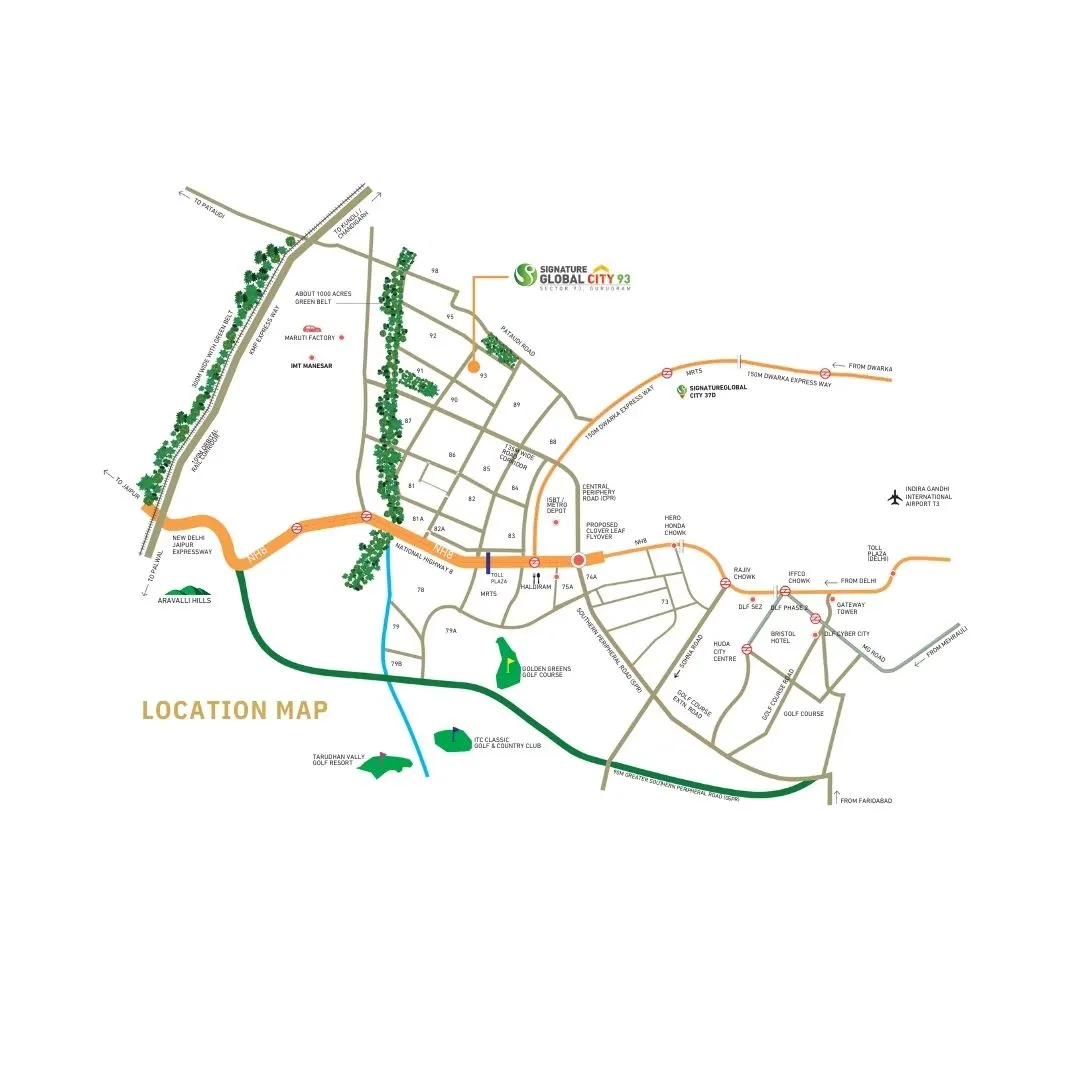 Signature Global City 93 location map