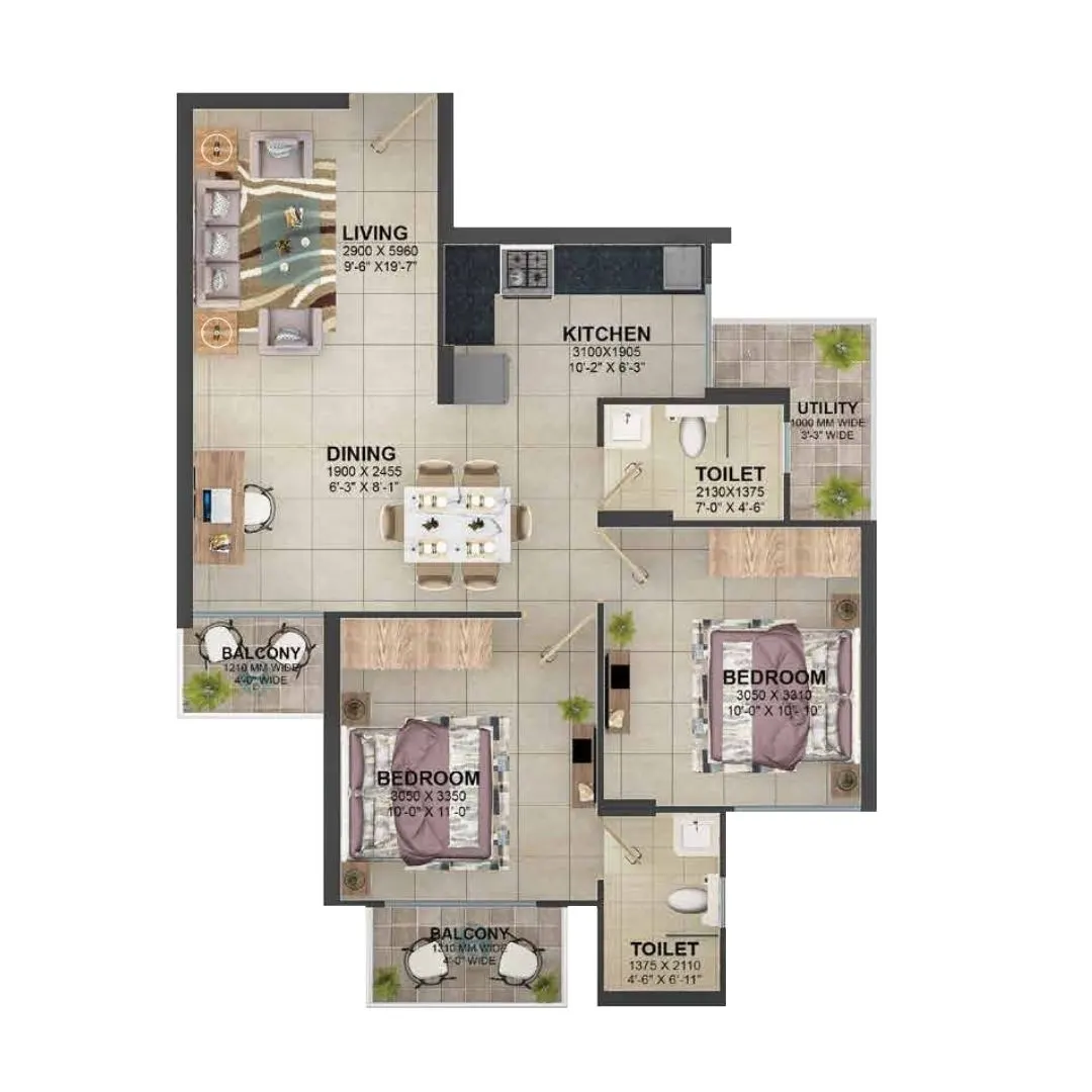 TYPE 03 (2BHK)