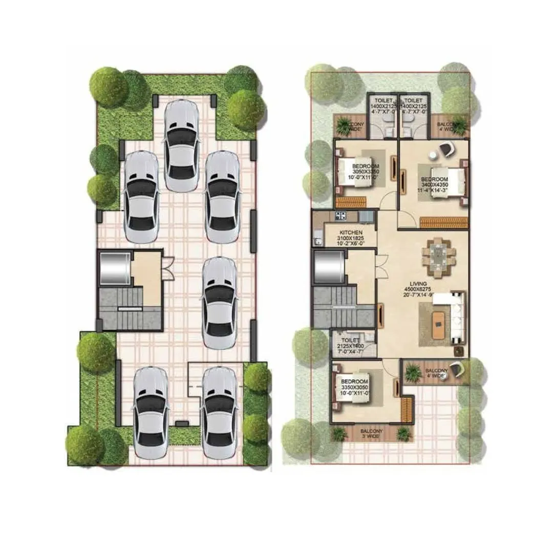 TYPE-A (3BHK+3 TOILETS)