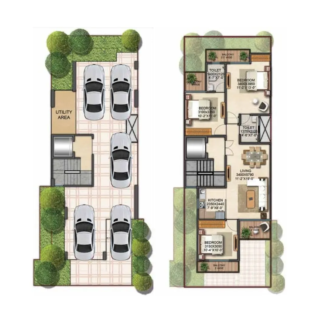 TYPE-B (3BHK+2 TOILETS)