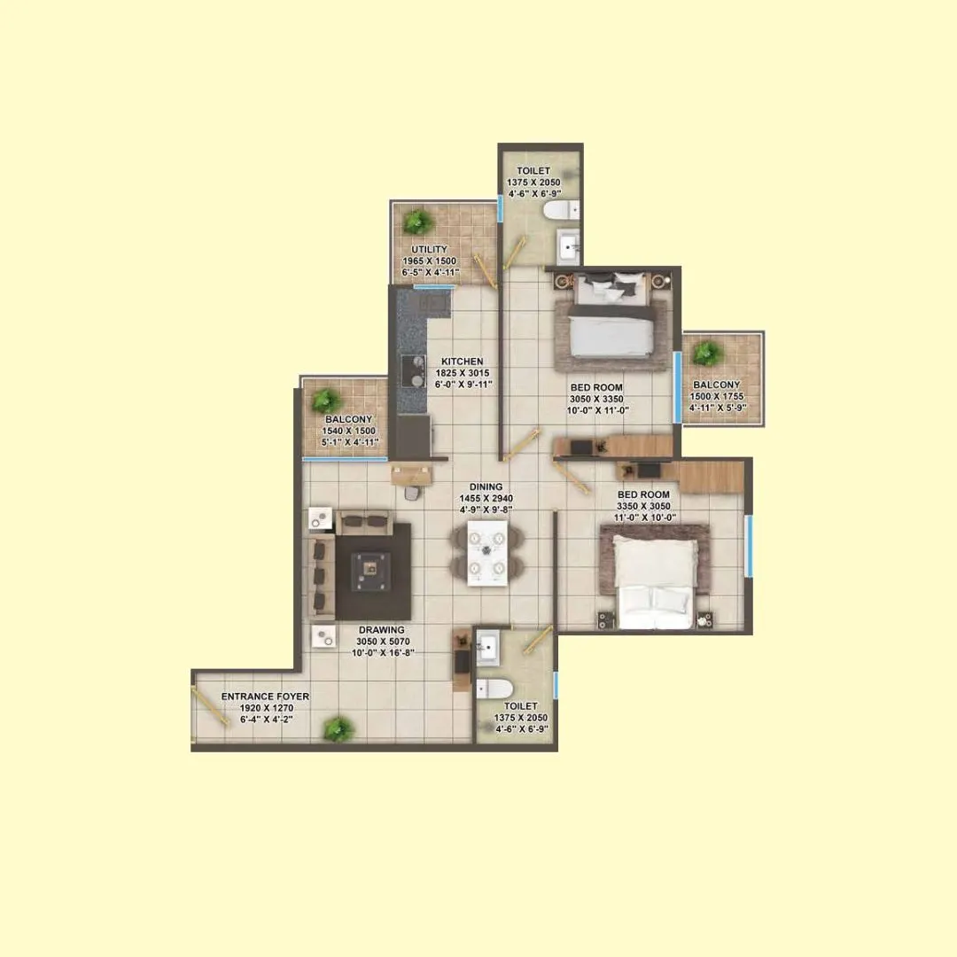 TYPE 04 (2BHK)