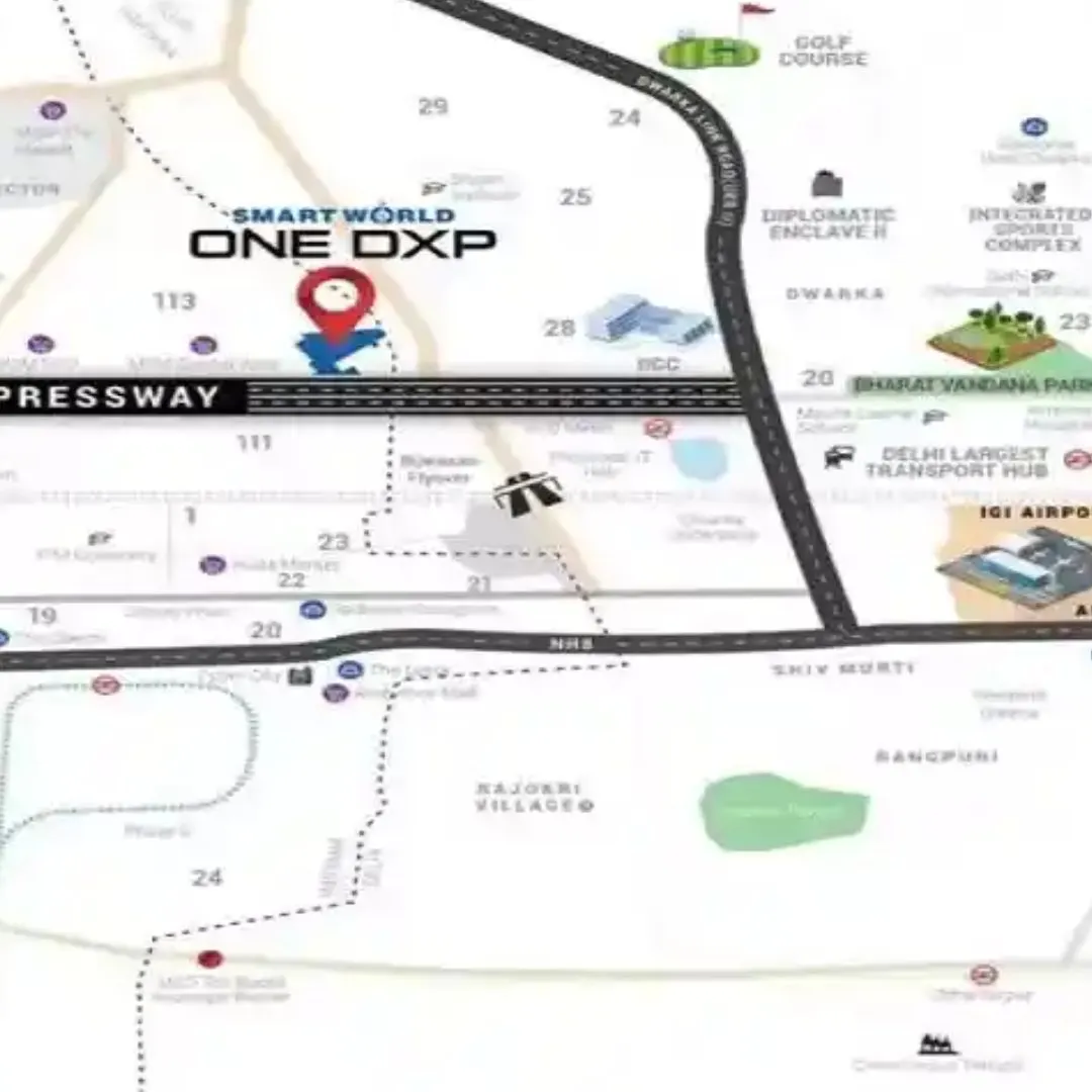 Smart World One DXP location map