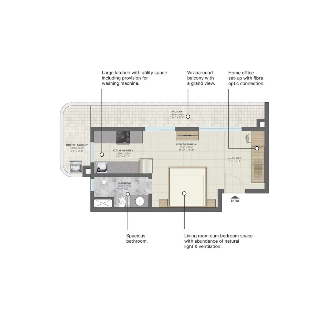 4BHK+MU Room + Private Terrace