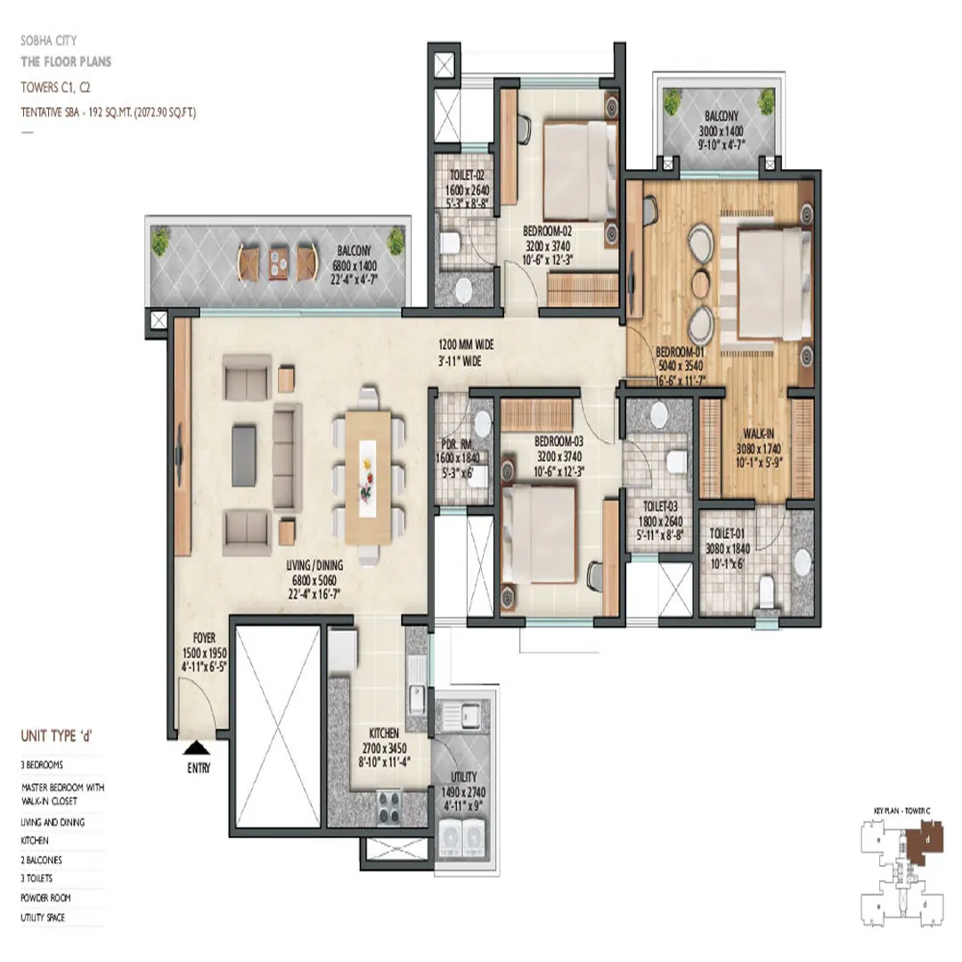 3BHK