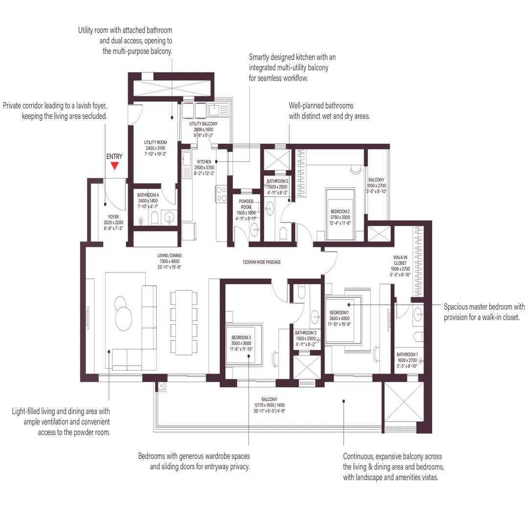 Sobha Crescent floor plan