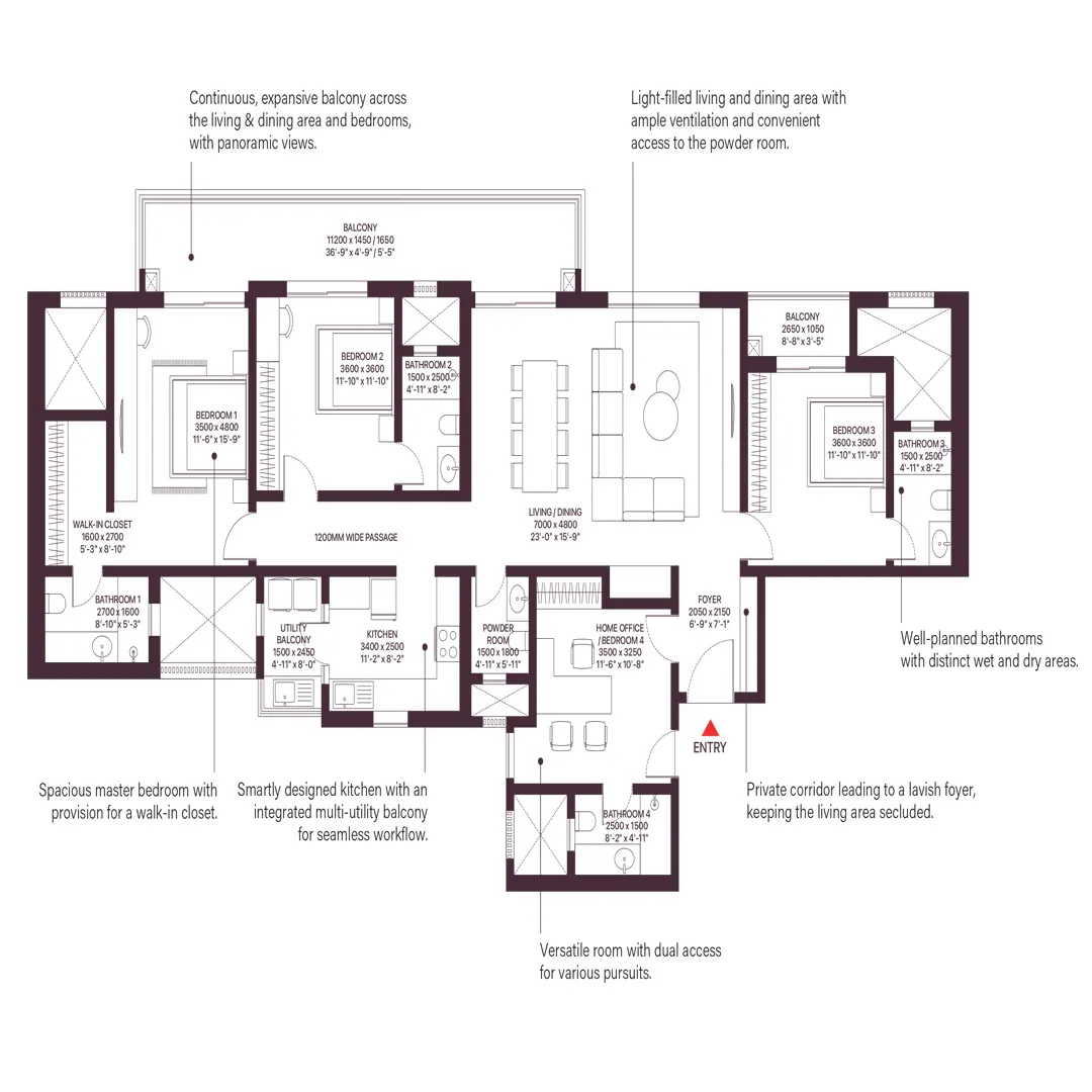 Sobha Crescent floor plan