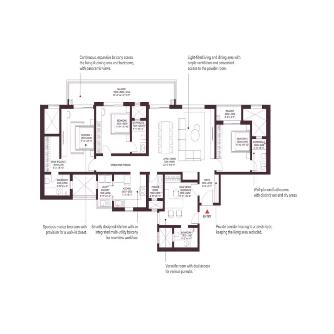 Sobha Crescent floor plan