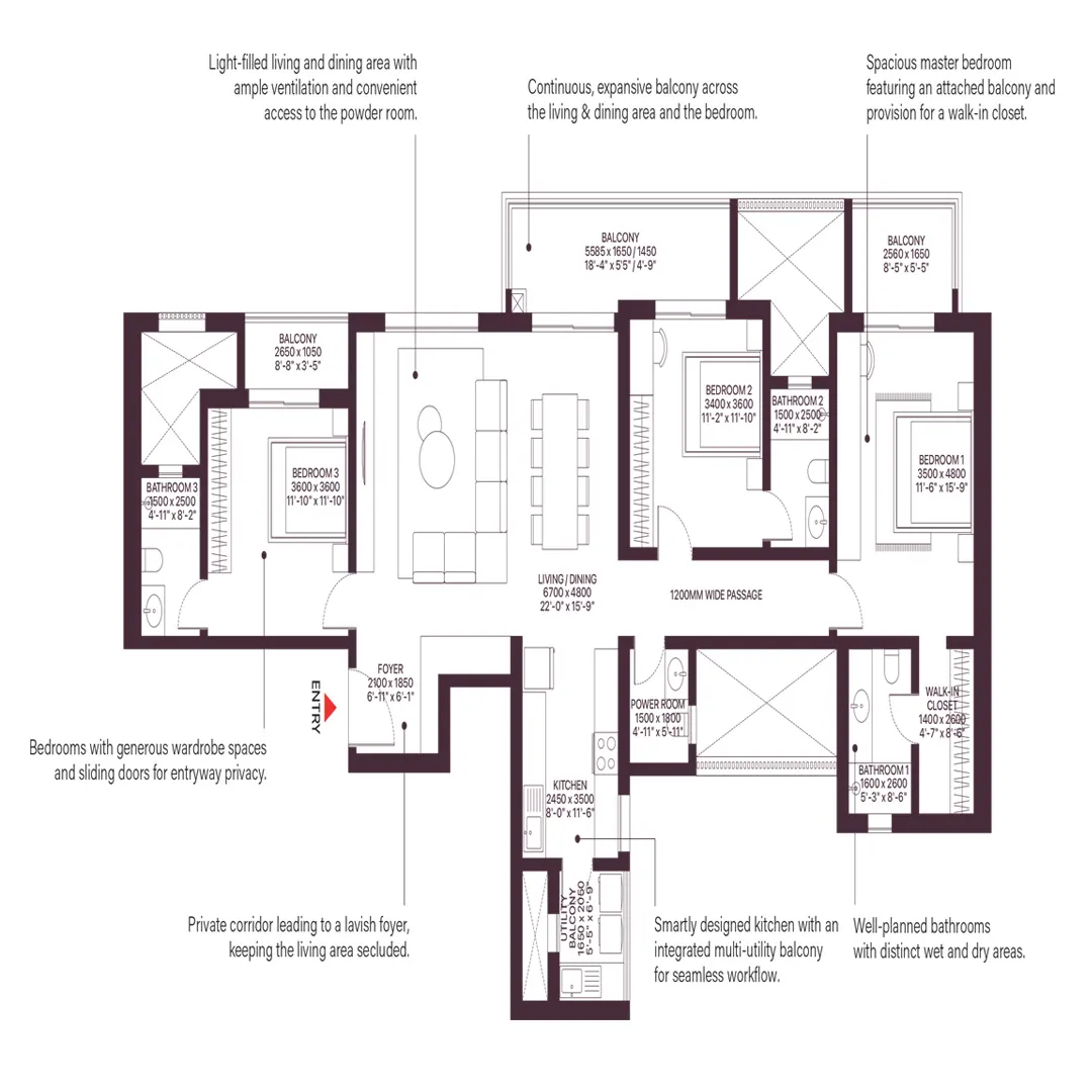 Sobha Crescent floor plan