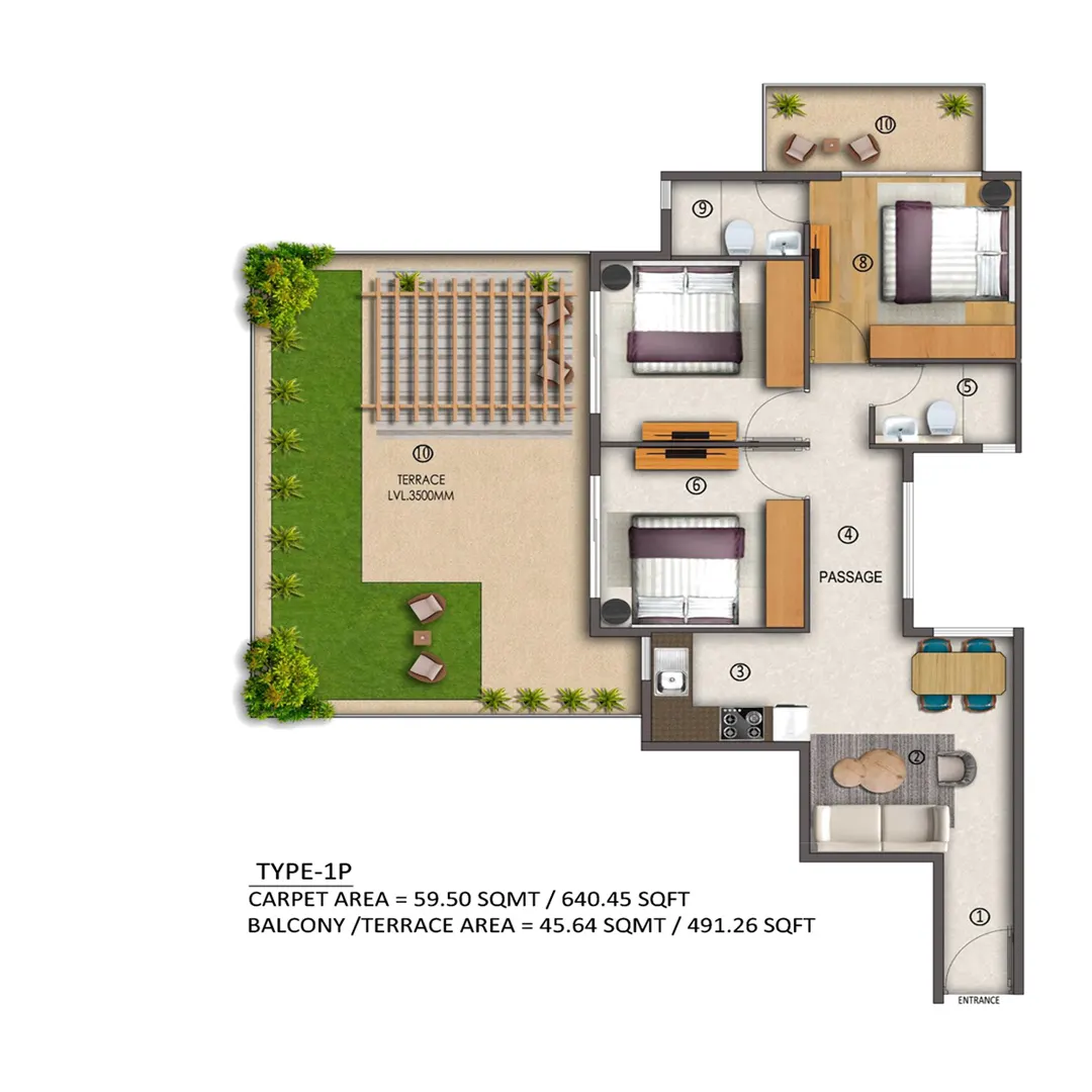 Solitaire 70 floor plan
