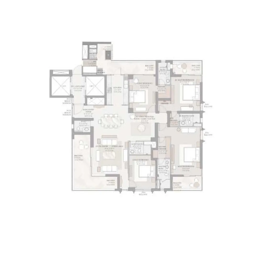 BHK + Helpers Room
