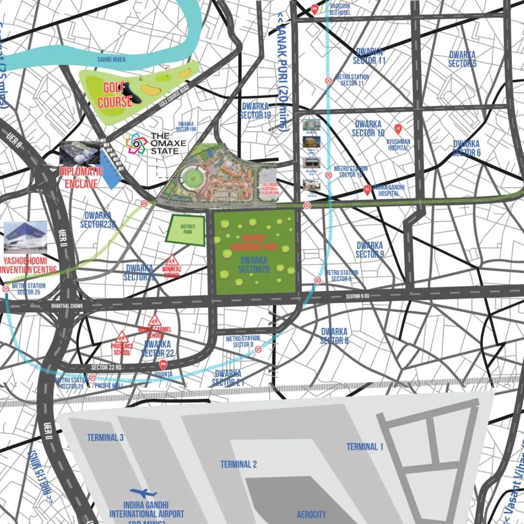 The Omaxe State location map