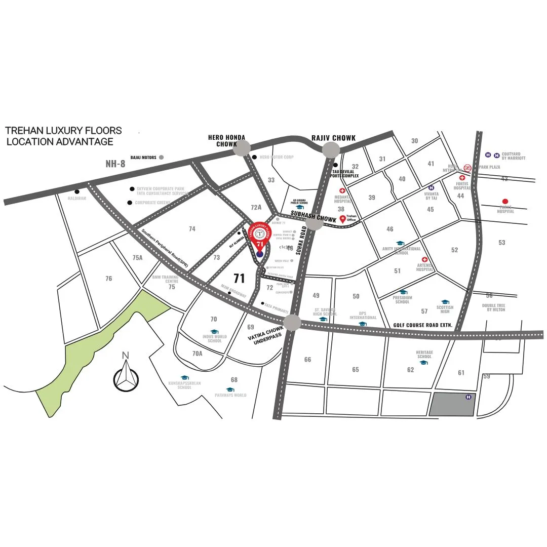 Trehan Luxury Floors 71 location map