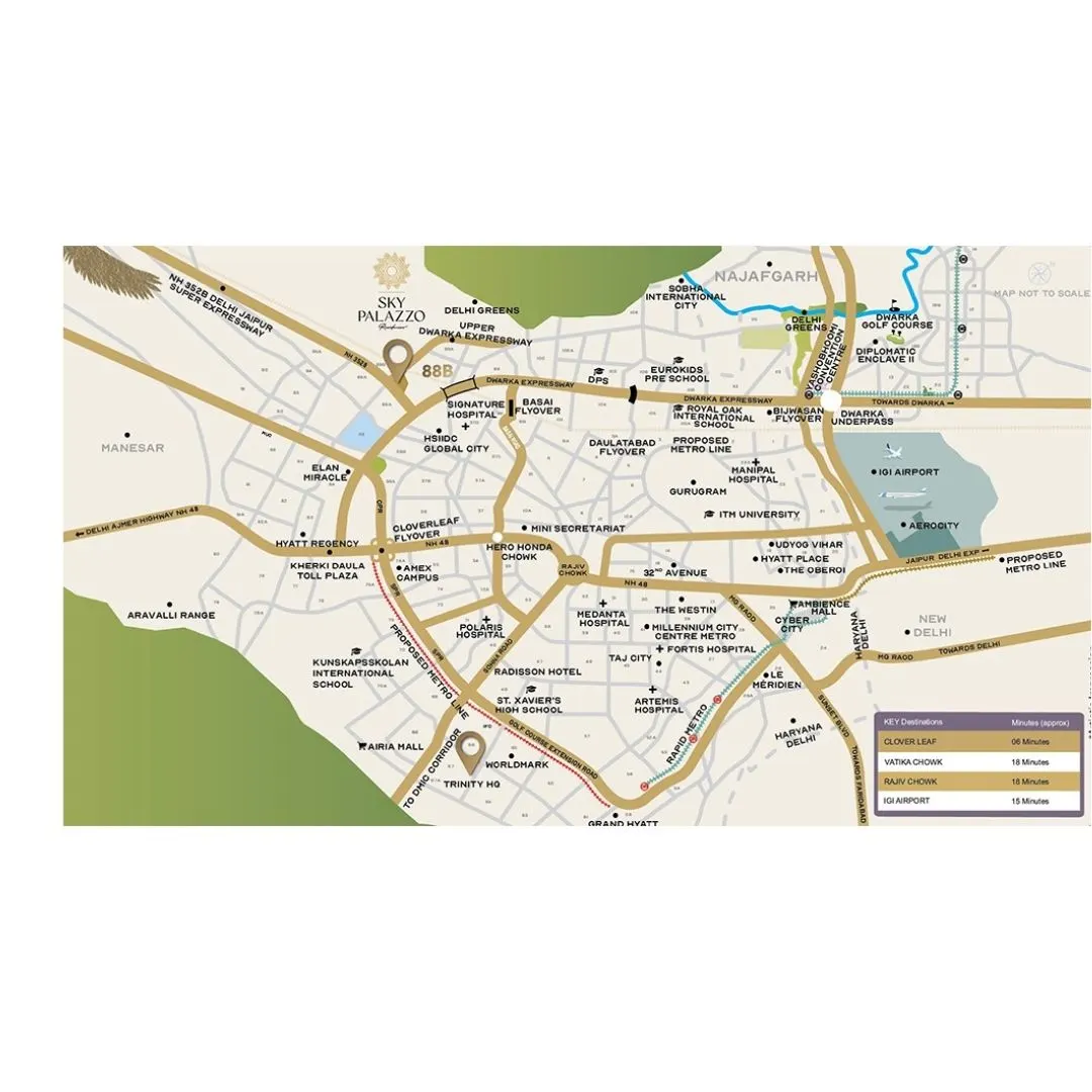 Trinity Sky Palazzo location map