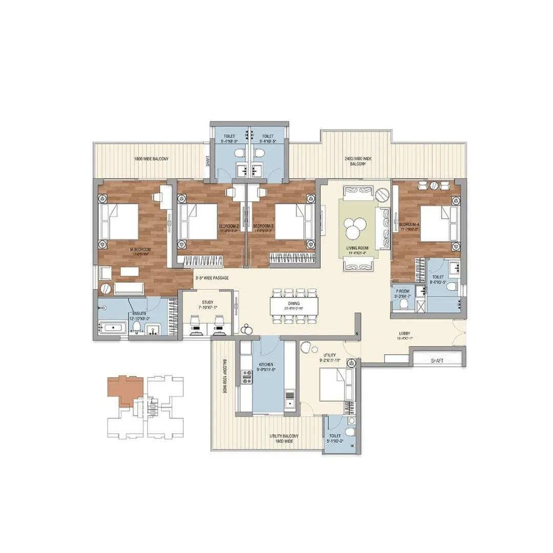 4BHK+Study+Service Personnel