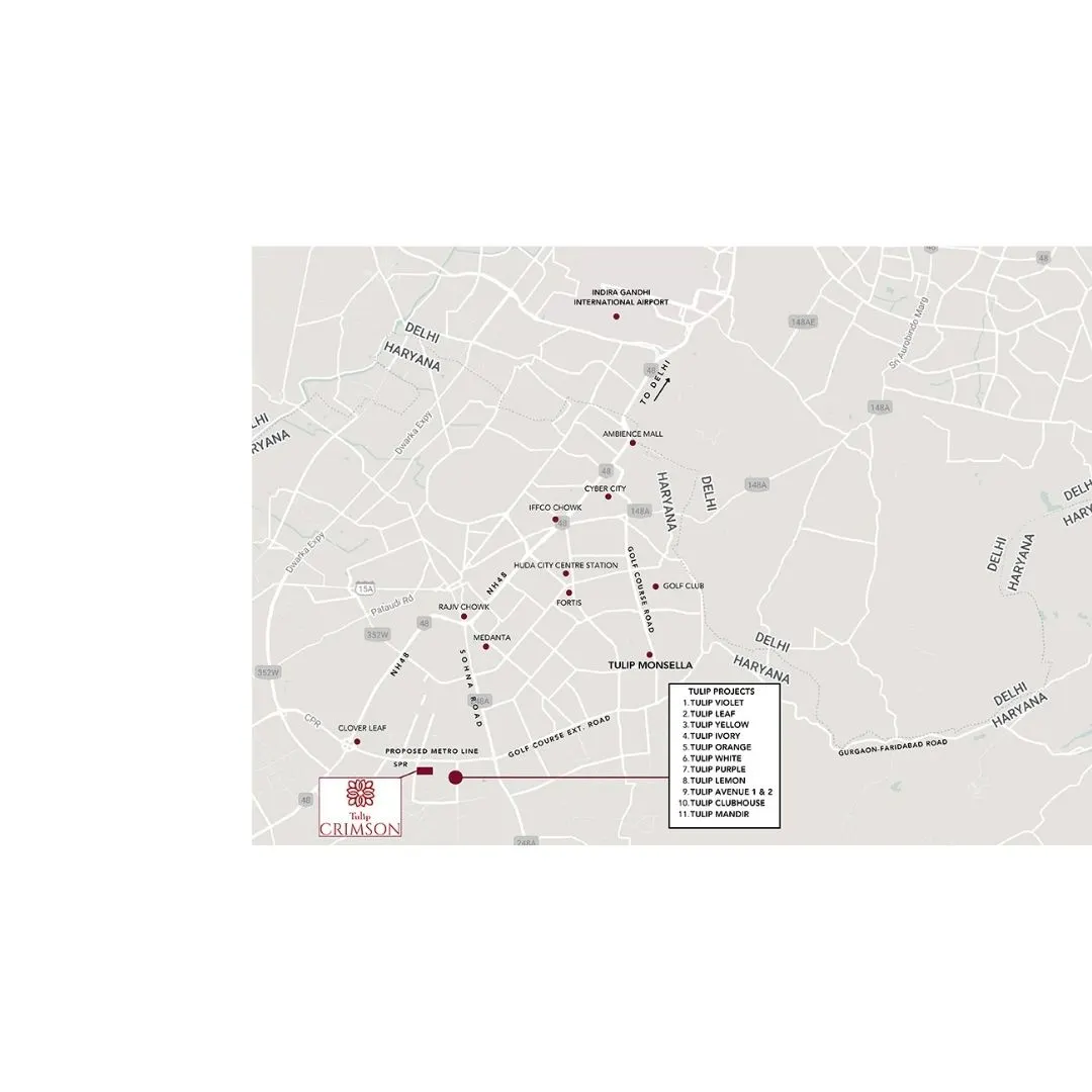 Tulip Crimson location map