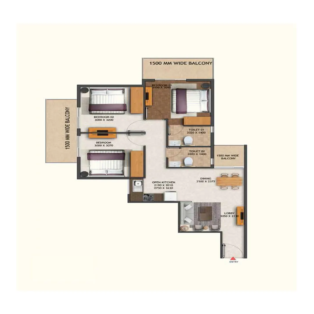 3BHK
