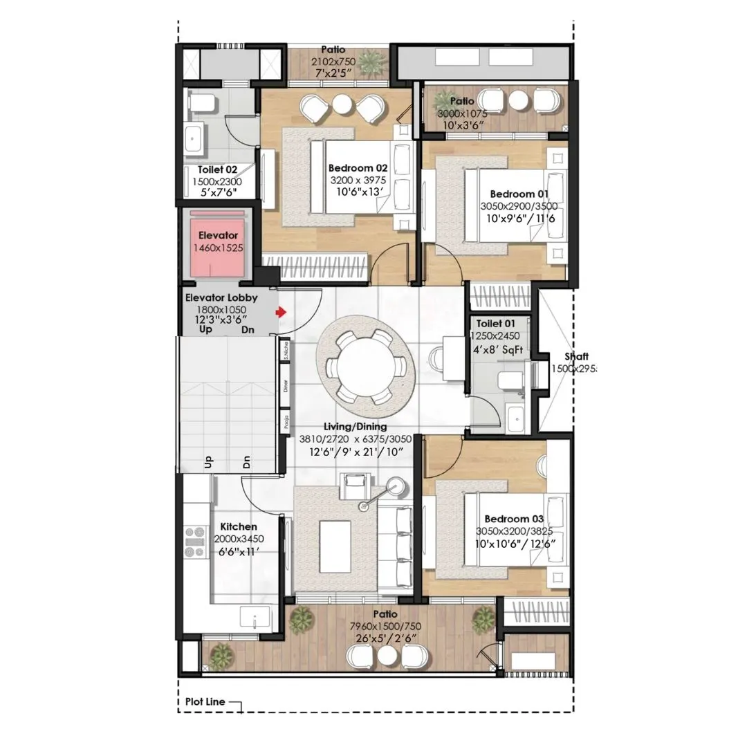 3BHK Type 2