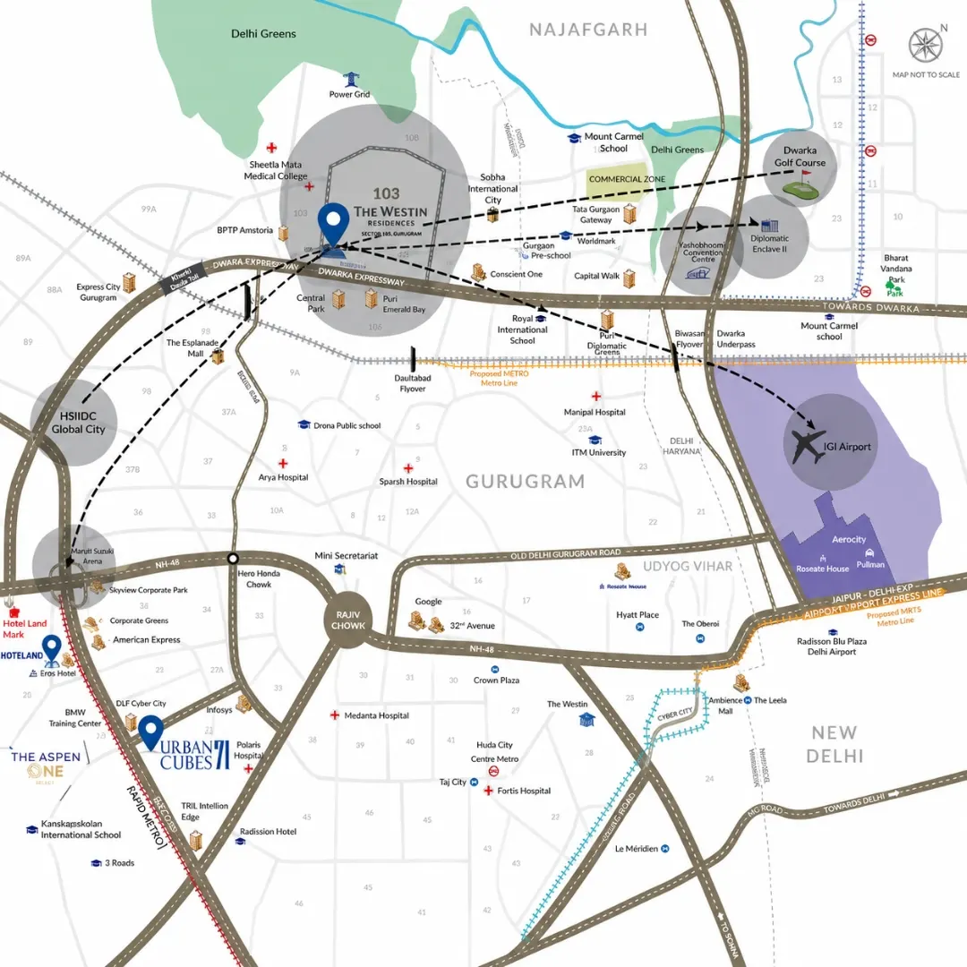 Whiteland Urban Resort location map