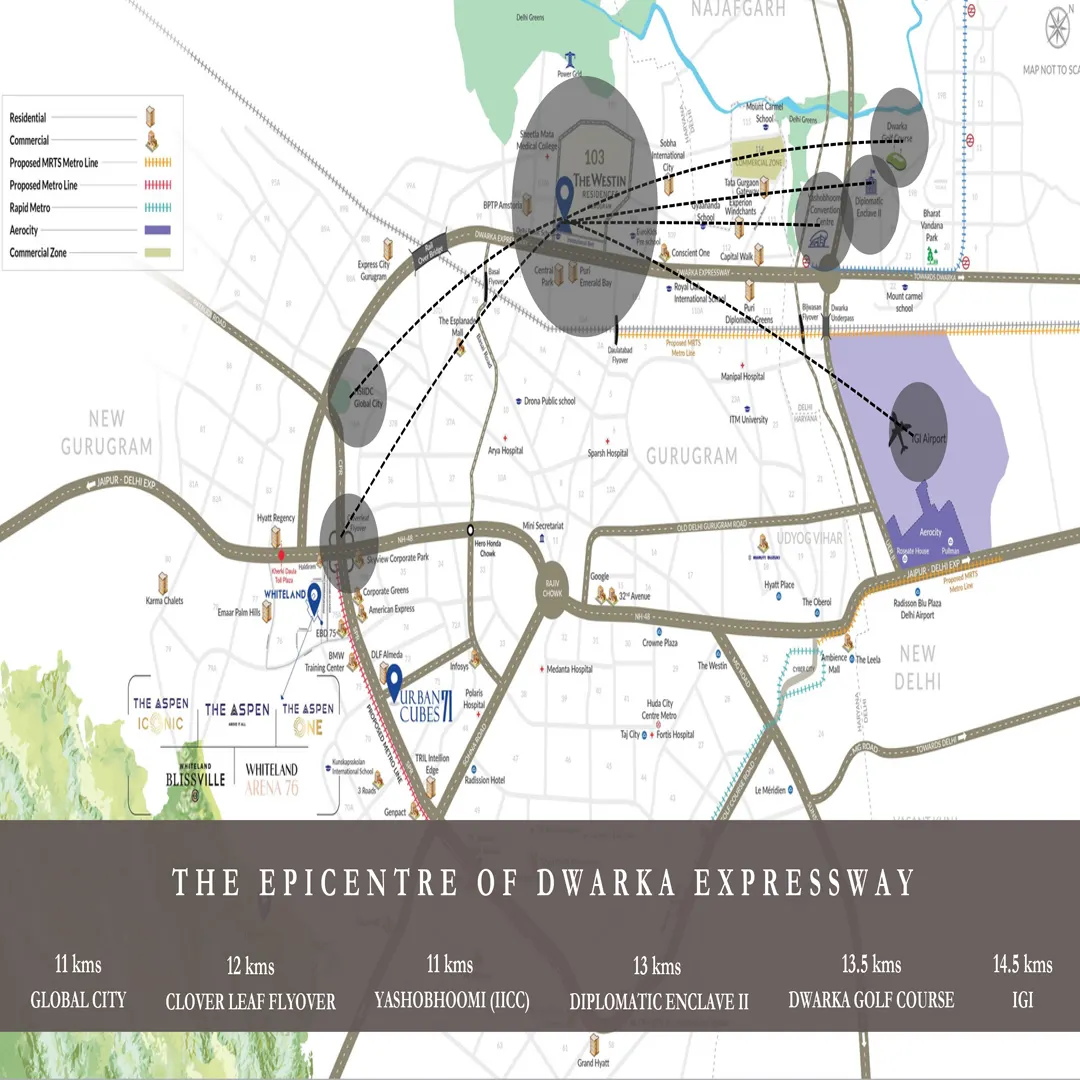 Whiteland Westin Residences location map